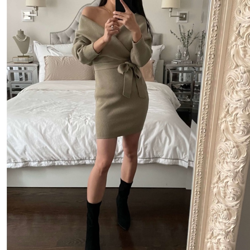 NWT Olive Bodycon Sweater Dress